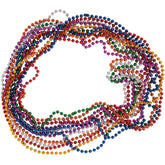 Metallic Bead Necklaces/6Mm (Sold By Gross) - 144 Count